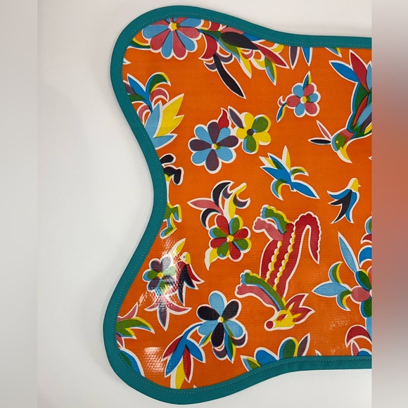 Handmade Mexican oilcloth pet dog cat food mat placemats - Picture 5 of 11